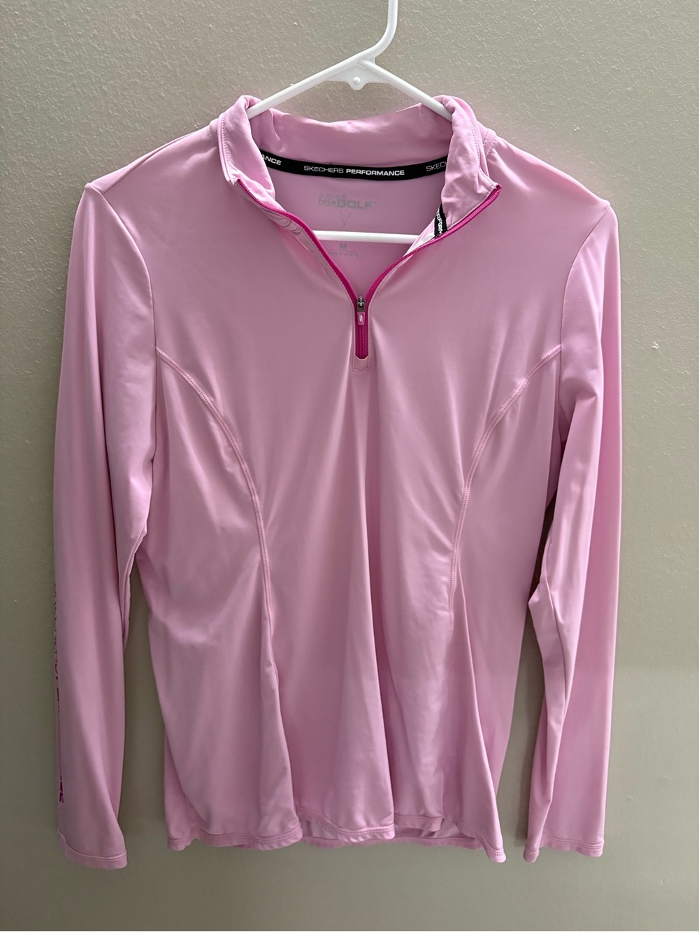 Sketchers Pink Quarter-Zip Long Sleeve Top